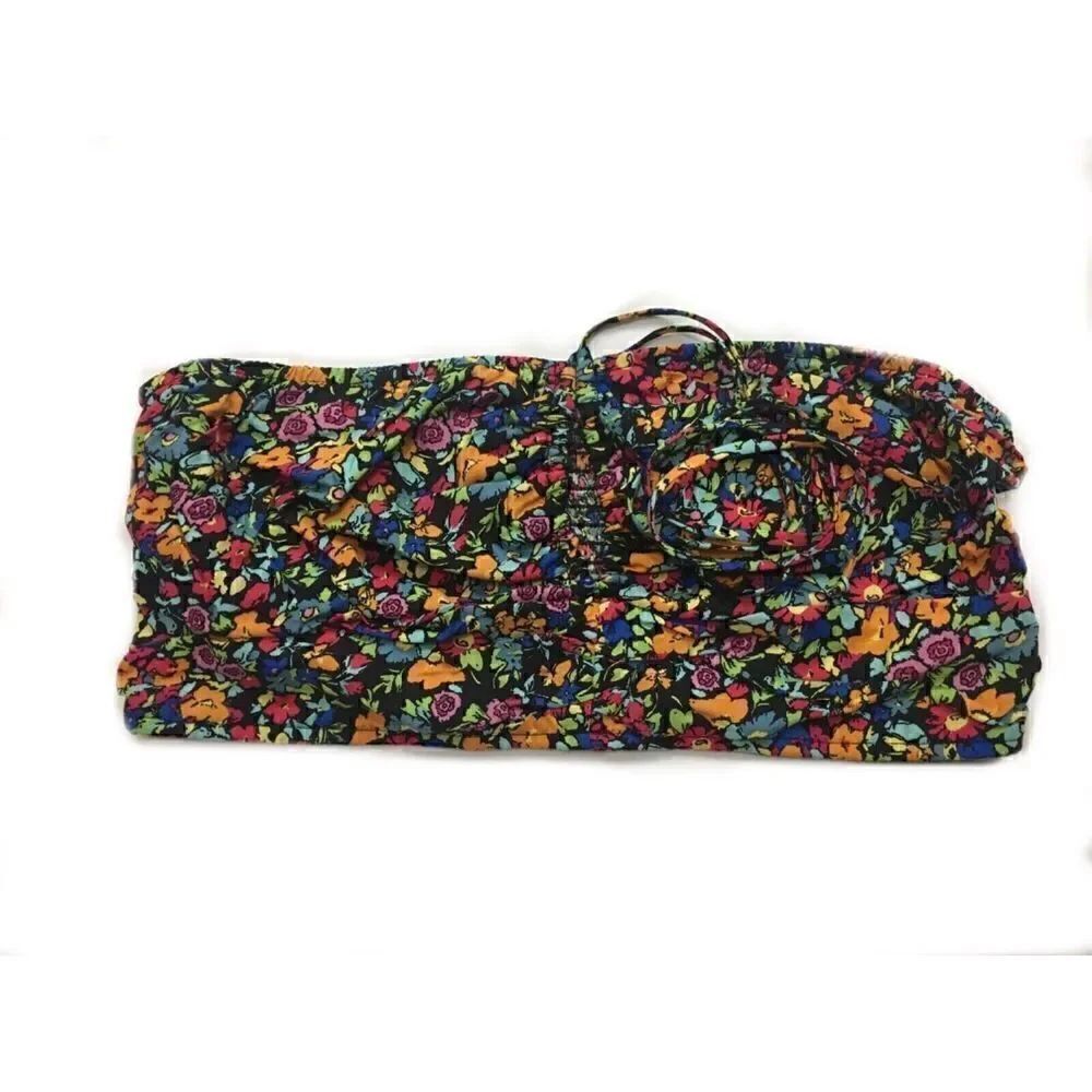 Wild Fable Multicolor Floral Tube Top Women 2XL Smocking